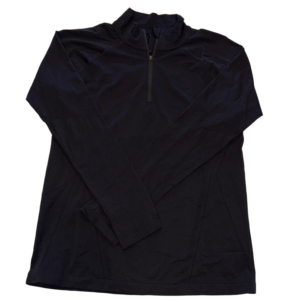 Athleta Woman’s L Black Momentum 1/2 Zip Solid Pullover NWT - Picture 2 of 5